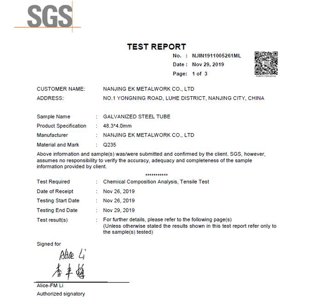 Rurka rusztowań SGS 01