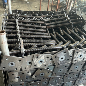 Czarne rusztowanie regulowane podnośnik solidnych śrub 