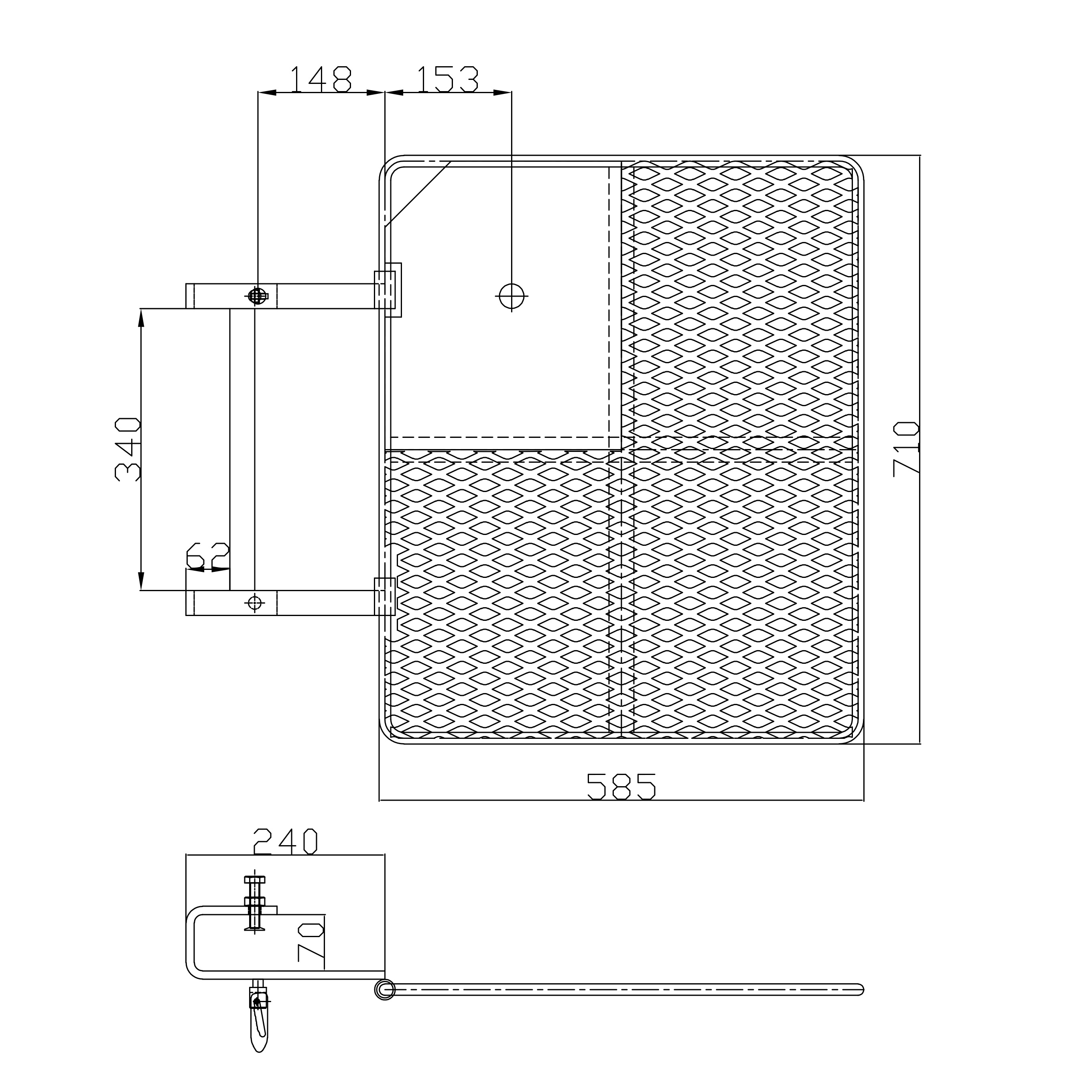 Drzwi pułapki pokryte w proszku
